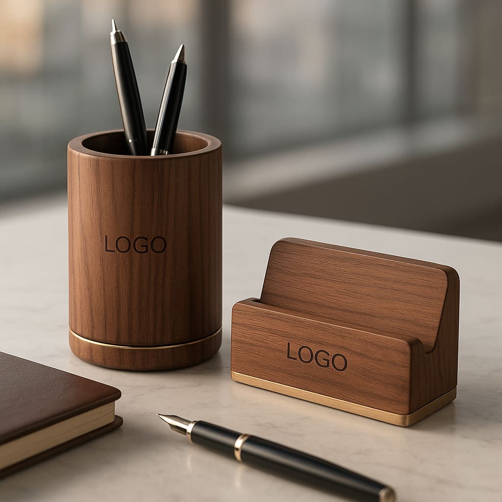 Corporate wooden gift set