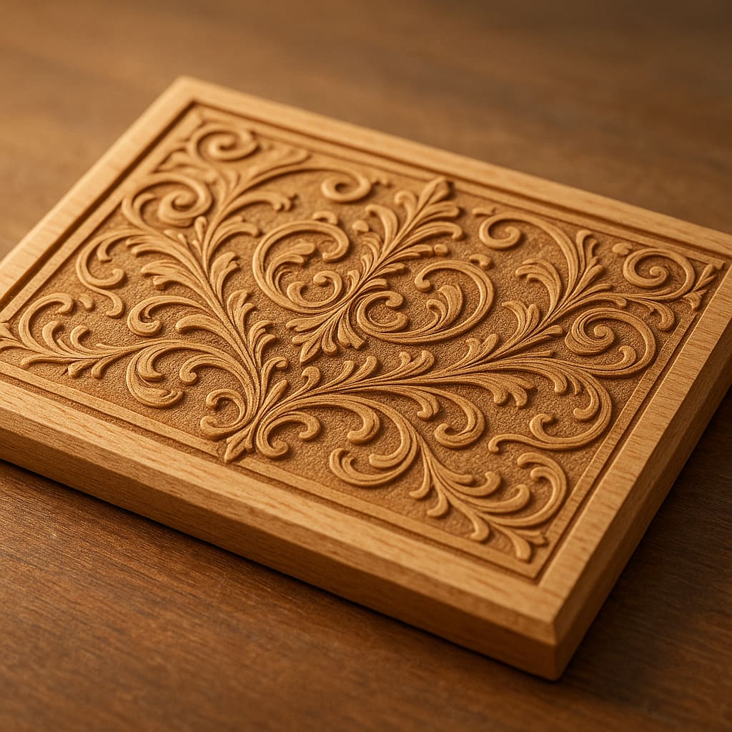 Engraved wooden plaque