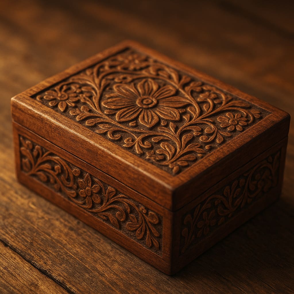 Handcrafted wooden gift box